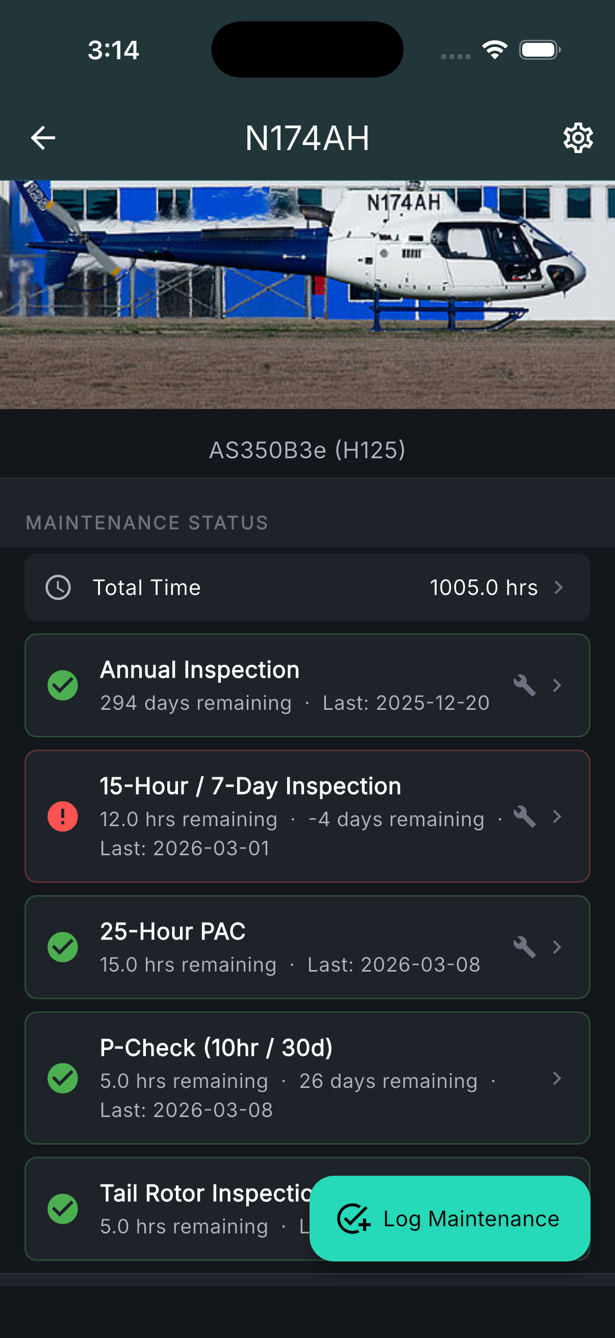 Tropiq aircraft maintenance checks