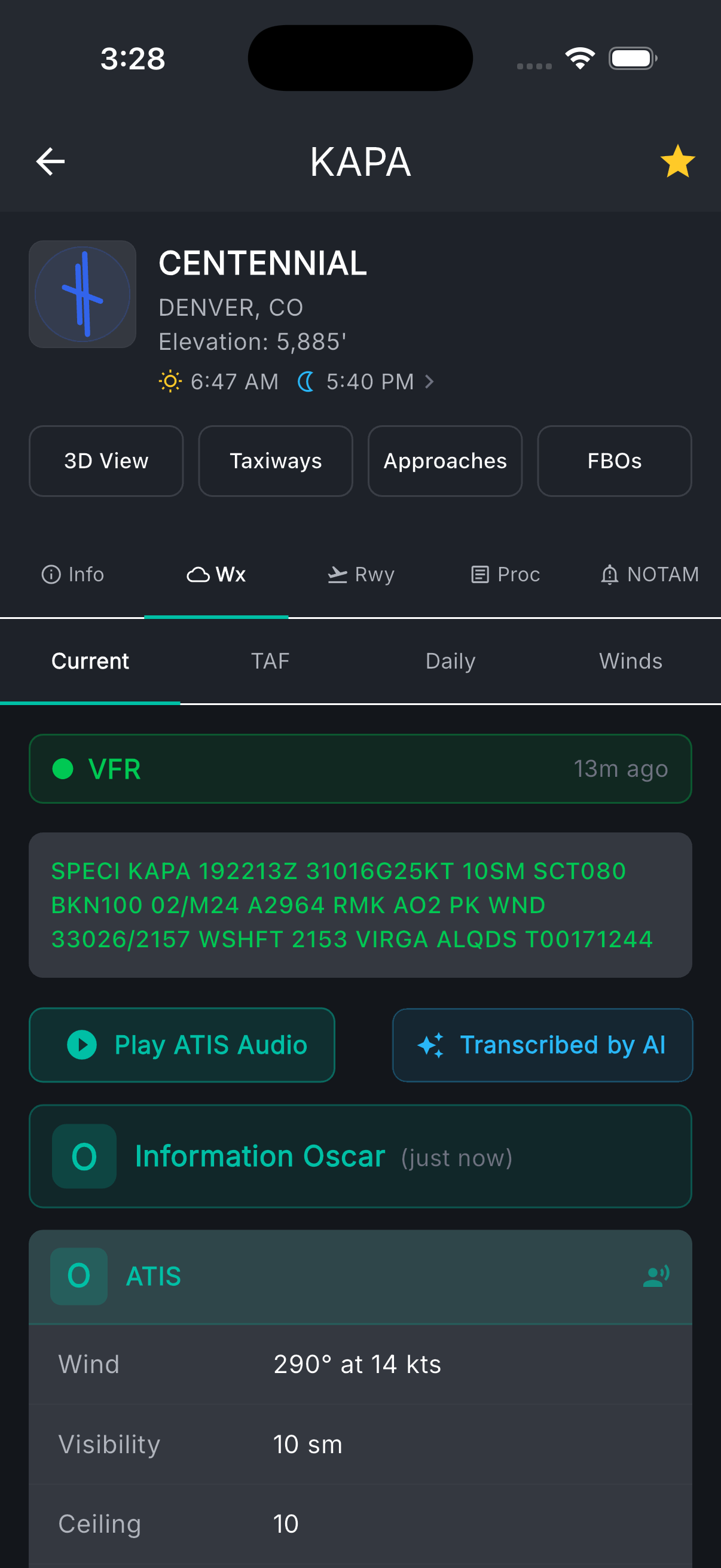 ATIS transcription before you hit the range.